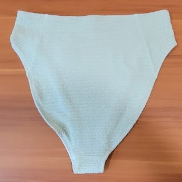NWT- Old Navy High Waist Textured Bikini Bottom, Blue/Green, SZ: Large - Picture 5 of 12